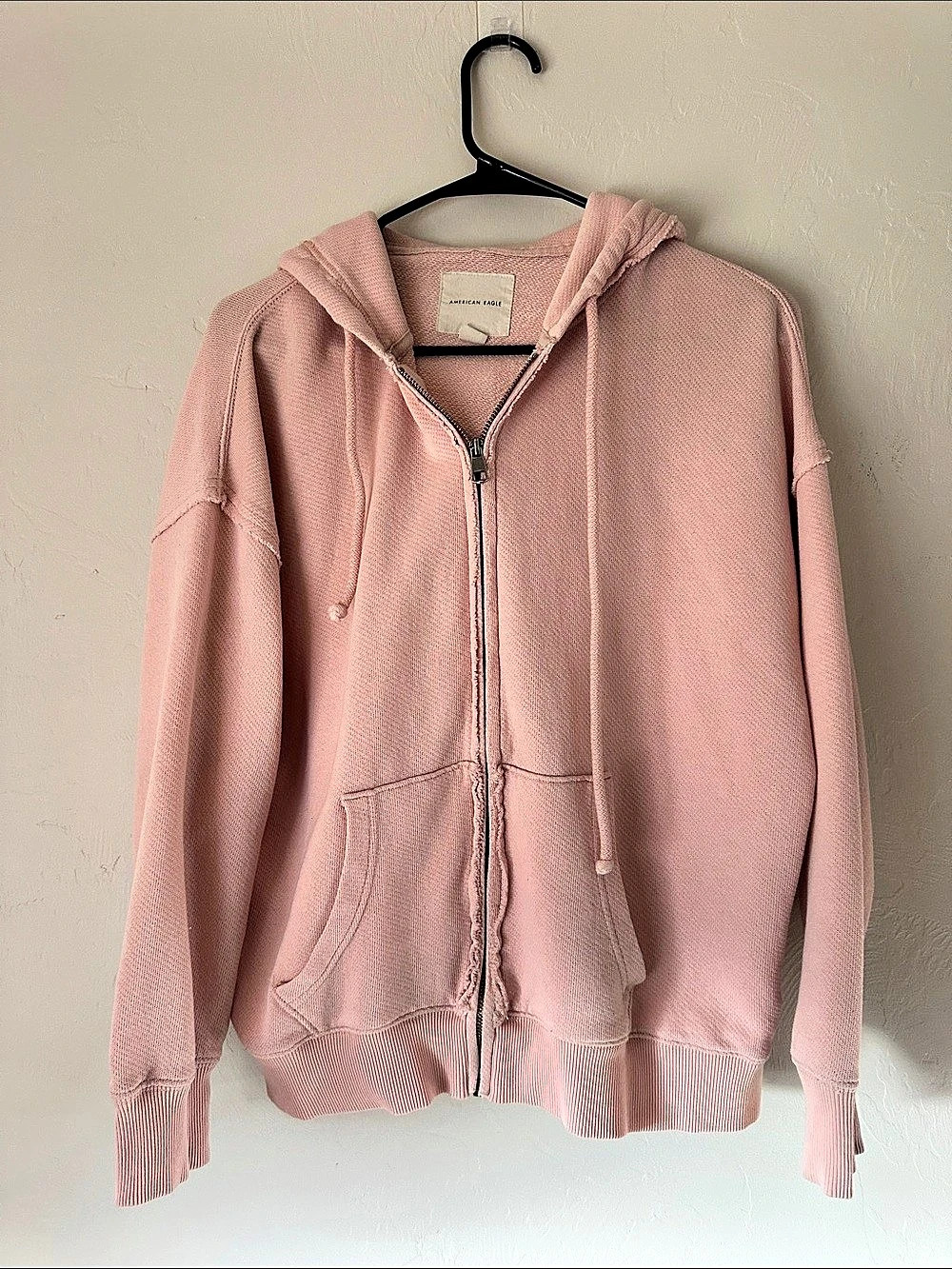 American Eagle Zip-Up Hoodie in Pink Size XS Like New